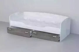 Кровать ВоБаза 80x190 арт.016 Бетон Светлый/Камень Темный
