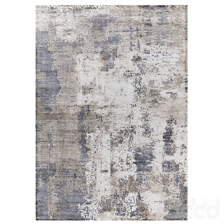 Индийский ковёр из арт-шелка «GATSBY RUG» CLOUD - Ковры - 3D модель-4
