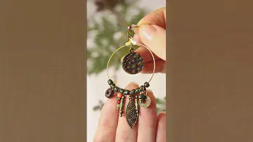 Восточные крупные серьги-кольца арт 90 #handmade #jewelry #jewellery #ring