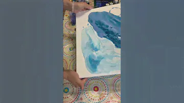 Картина жидким акрилом. Техника Fluid art. Наслаждайтесь!