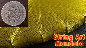 String art Mandala | Round string art | string art round shape | how to do string art | Version #2