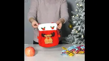 Сумка-мешок подарочный/Упаковка для подарка на Новыйгод, Рождество/для конфет, фруктов