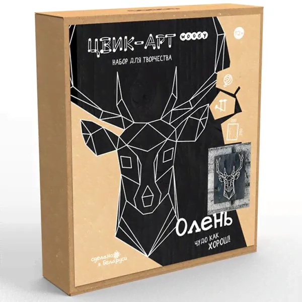 Олень - стринг-арт (изонить) Woody арт.02383-0