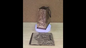Подарочный крафт-пакет с ручками, с рисунком, 16×7×16 см